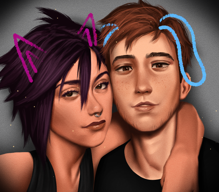 quinx927's tweet image. (2/2) Third Date Photobooth closeups! 
(alts in the replies)
#invisimonth #invisimonth2026 #invisimech #dispatch