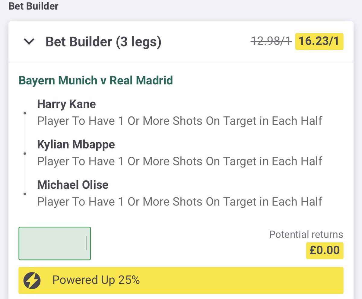 PuntsPalace's tweet photo. 16/1 bet builder⚽️🏆 https://t.co/MDYBYBWTde