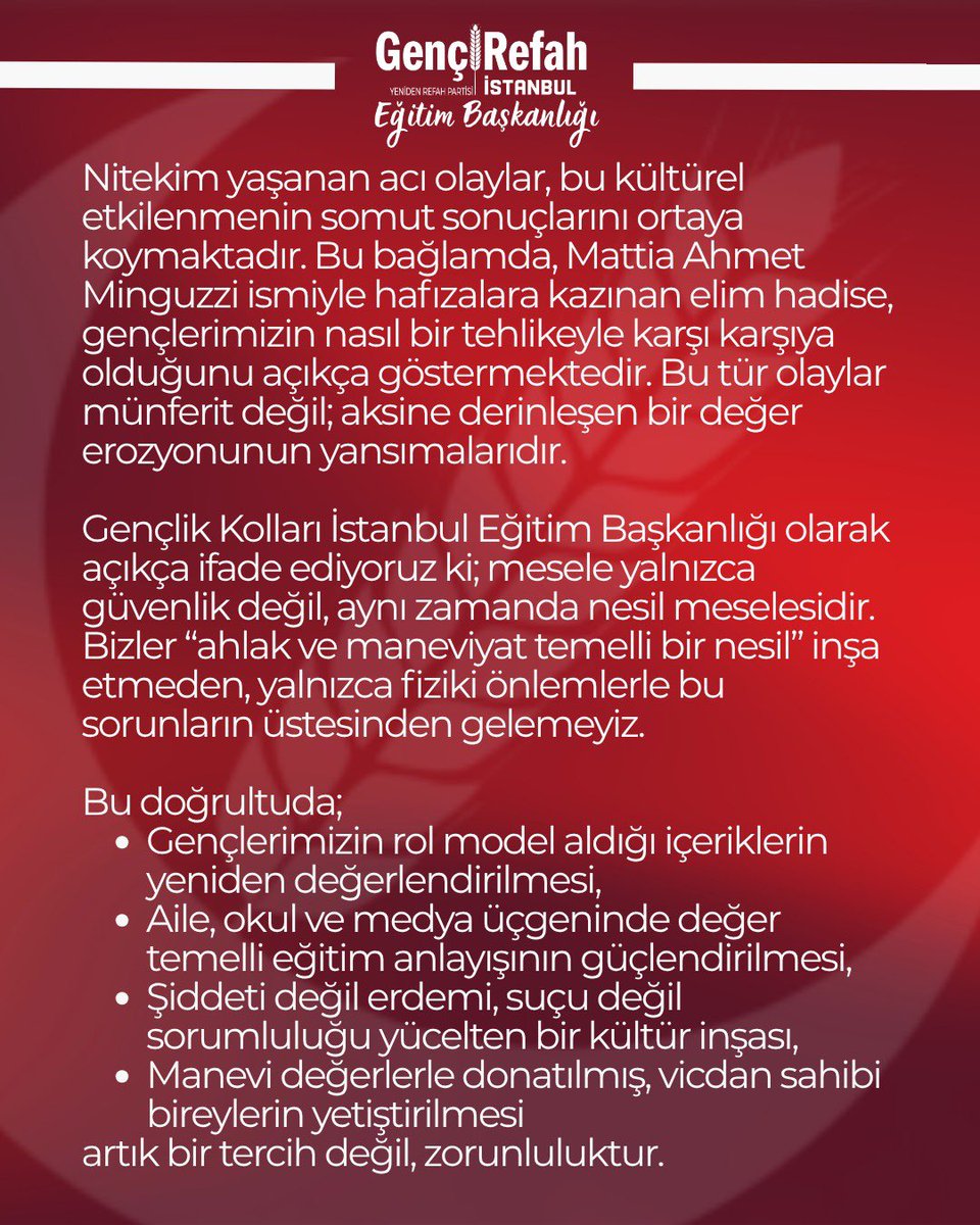 Genç Refah İstanbul tweet media