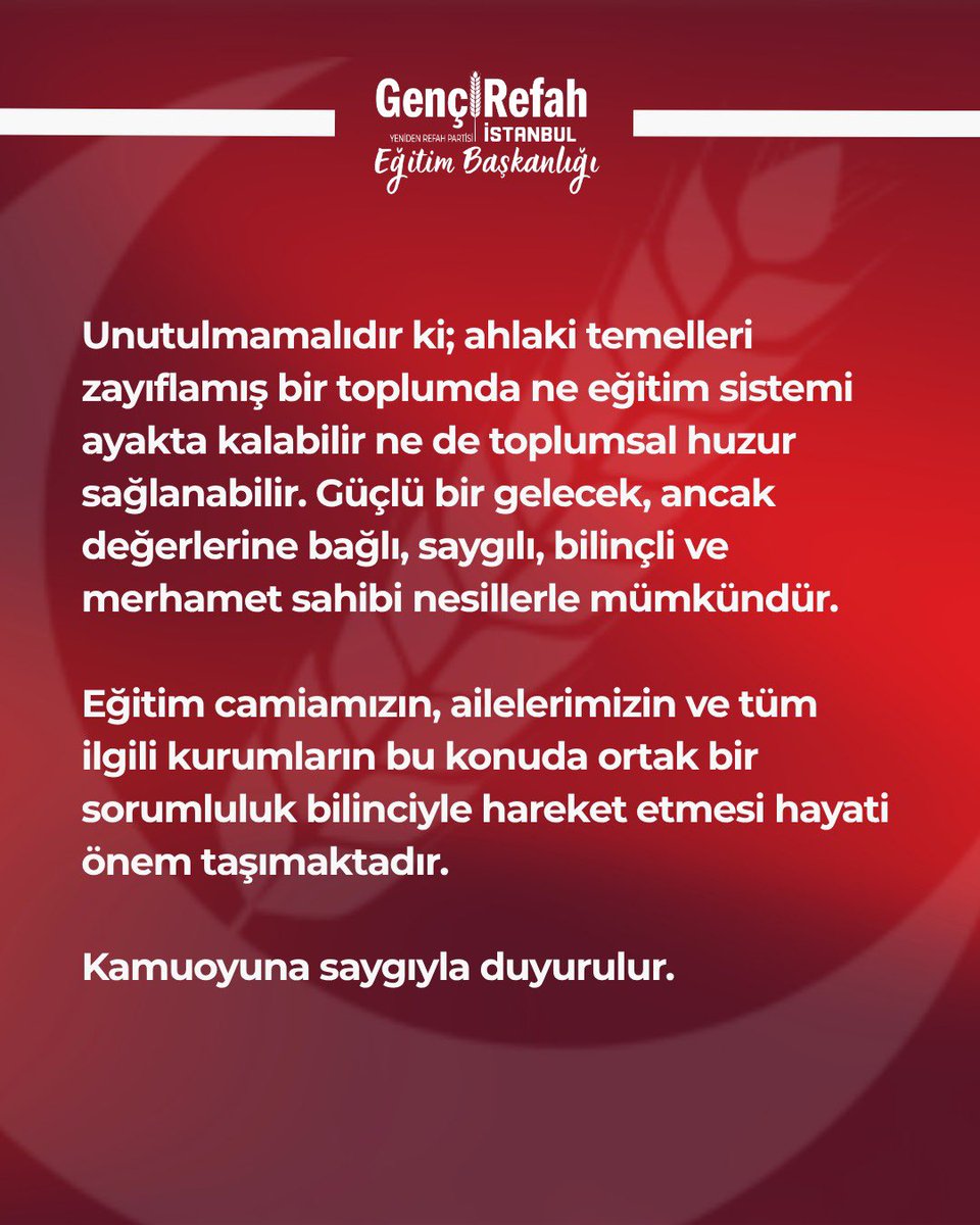 Genç Refah İstanbul tweet media