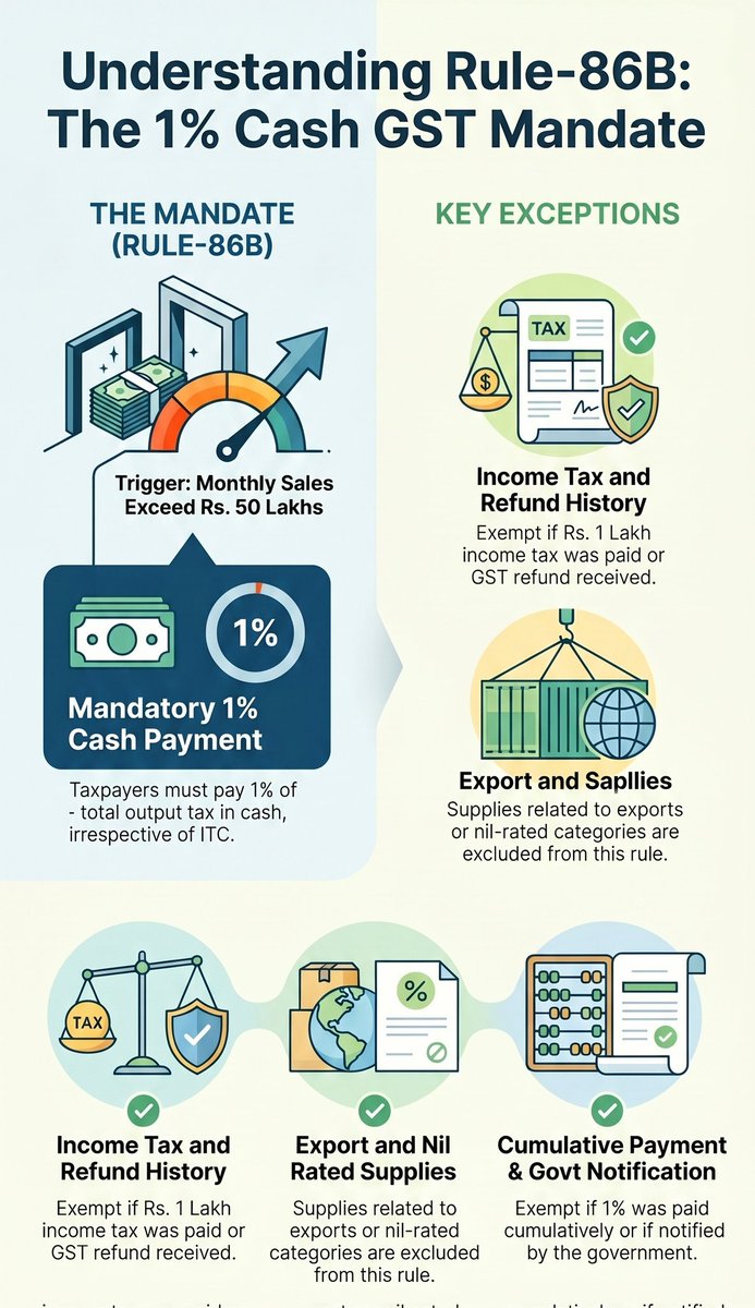 KitnaScoreHua's tweet photo. Rule 86B in GST and its exceptions: https://t.co/b37J5WPUSd