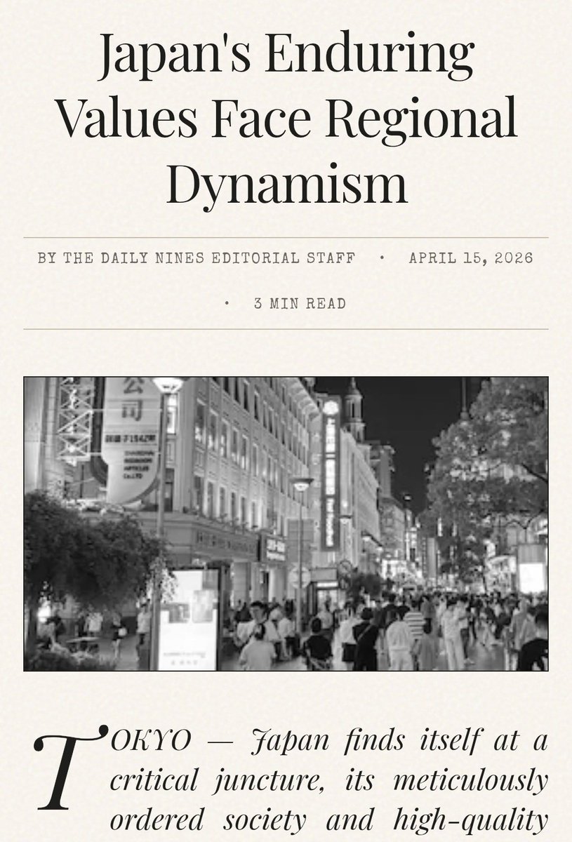 thedailynines's tweet image. #JapanBusiness #JapanEconomy #TokyoBusiness #AsianEconomy #GlobalBusinessو #EconomicGrowthو #BusinessStrategy #MarketTrends #InnovationEconomy #CorporateCulture #EconomicTransformation #FutureOfBusiness #BusinessInsights #TradeAndEconomy