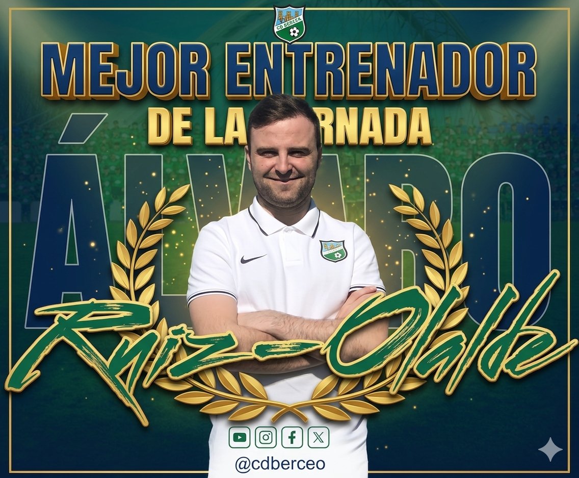 SergiodMiguel's tweet photo. Álvaro Ruiz-Olalde, del @cdberceo, ha sido elegido por los seguidores de SdeM,mejor entrenador de la J30 en el grupo XVI de tercera división. https://t.co/J85YnwDVQB