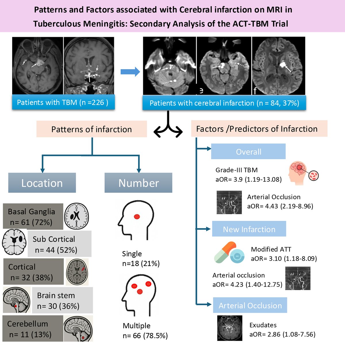 StrokeAHA_ASA's tweet image. ICYMI: Check out April #Stroke #EditorPick, "Patterns and Factors Associated With Cerebral Infarction on MRI in Tuberculous Meningitis: Secondary Analysis of the ACT-TBM Trial." ahajournals.org/doi/full/10.11…