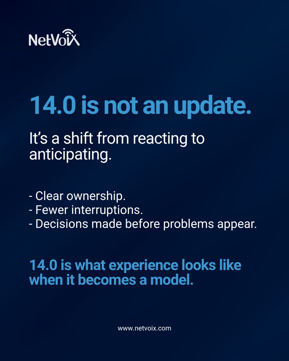 netvoix's tweet image. When IT follows a system → it anticipates.

That’s the difference structure makes.

We help move IT from reactive to system-driven operations.

#ITOperations #MSP #ProactiveIT #ITStrategy