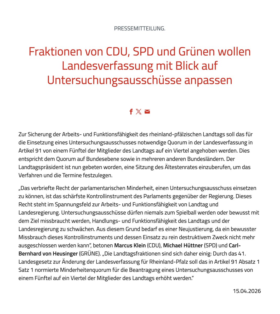 JahnTeam's tweet image. Die #CDU, #SPD &amp;amp; #Grünen in Rheinland-Pfalz, schützen Ihre Machtstrukturen und betreiben einen weiteren Frontalangriff auf die Demokratie!

Die Begründung warum man jetzt verhindern will das die stärkste Opposition, Untersuchungsausschüsse einrichten kann sind an den Haaren