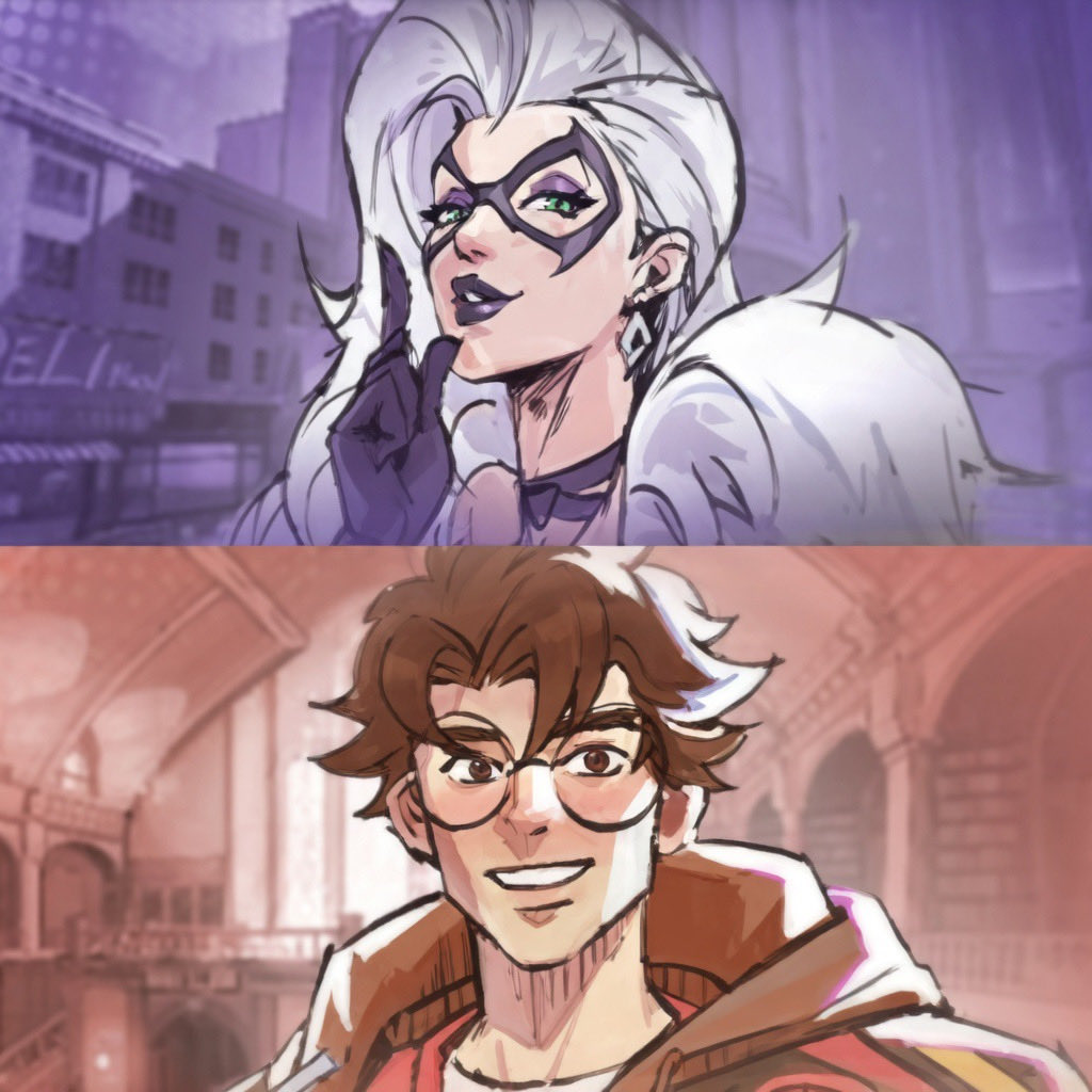 comfortblackcat's tweet image. BLACK CAT &amp;amp; PETER PARKER #MarvelRivals