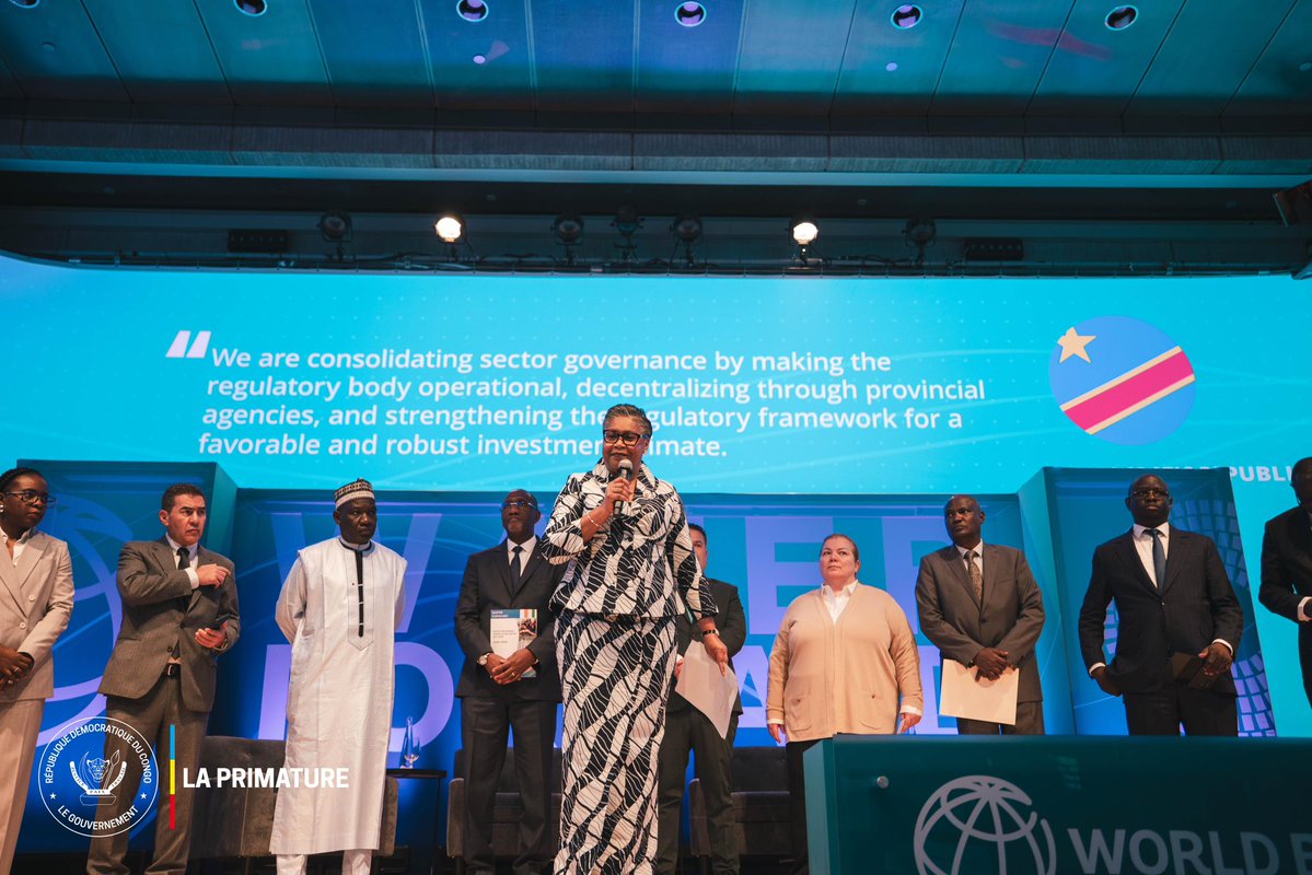 PrimatureRDC's tweet image. #RDCongo #Washington2026
15 avril 2026 | En marge des Réunions de printemps du Groupe de la Banque Mondiale et du FMI, la Première Ministre, Cheffe du Gouvernement, Judith Suminwa Tuluka, a pris part à la conférence “Water Forward: Driving Jobs and Opportunities” (Promouvoir le