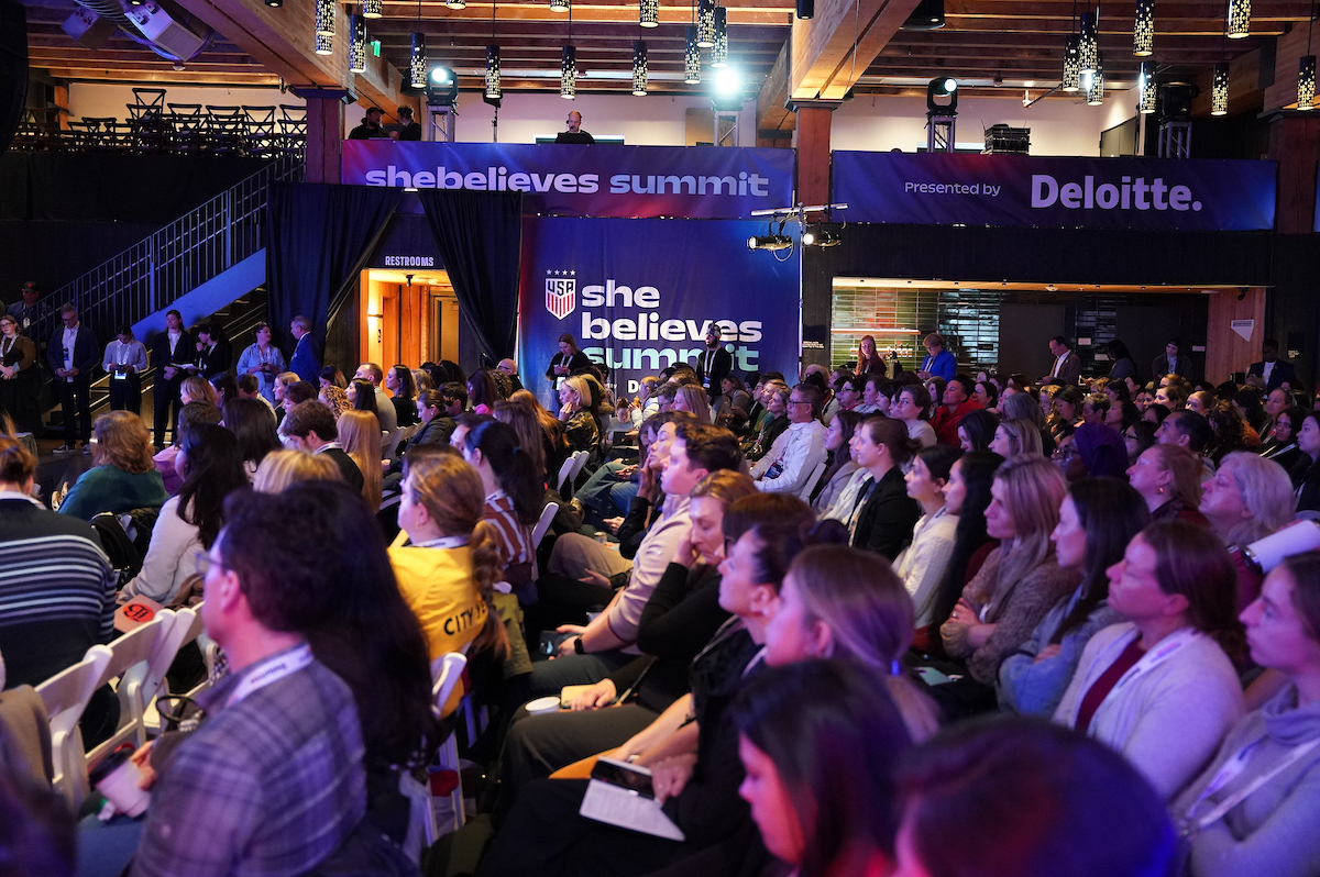 ussoccer's tweet image. An incredible crowd in Seattle for our SheBelieves Summit presented by @Deloitte!