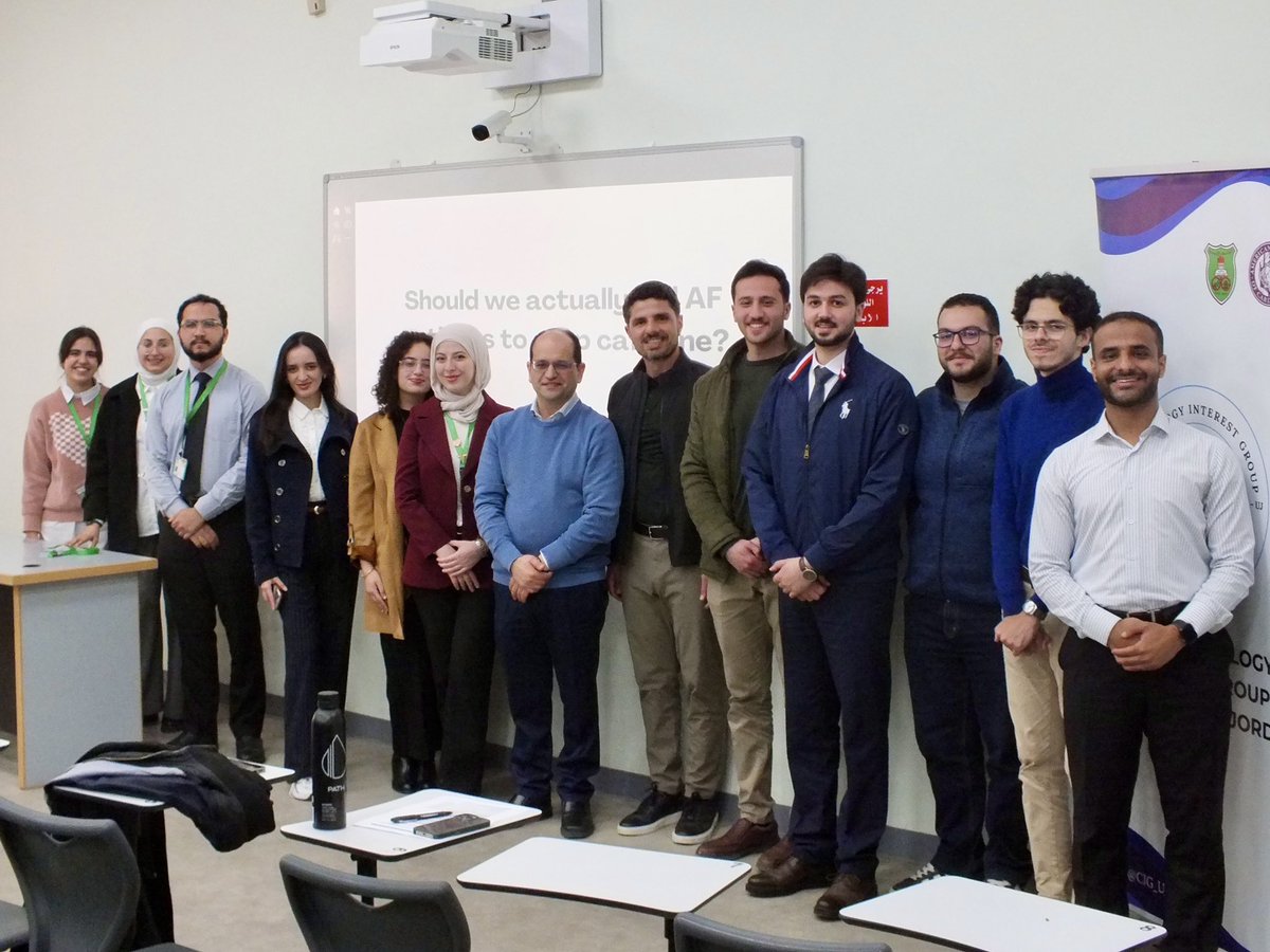 AldibLayan's tweet photo. I had the chance to wrap up this term’s @CIG_UJ Journal Club with my presentation of the DECAF trial, closing an amazing term of learning and discussion. https://t.co/LUCdqdsfe8