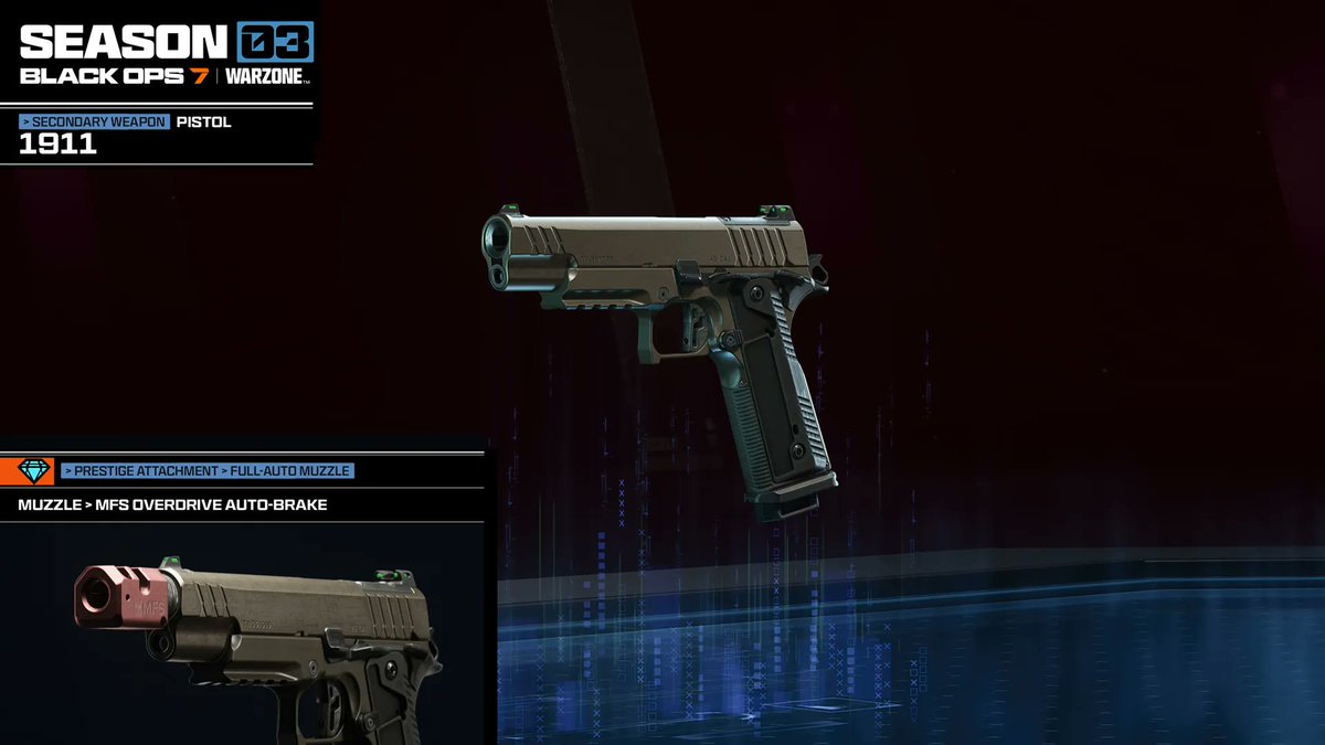 Treyarch's tweet image. This week in #BlackOps7:

✅ 24 new Weekly Challenges
🔫 1911 Pistol (Weekly Reward)
🪙 Endgame Restore Token (Weekly Reward)
📡 Lost Outpost Event continues
🎯 Snipers Only game mode