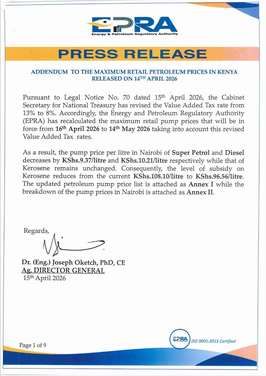 AmbokoJH's tweet image. Suffice it to say that it's an interesting time for tax administration &amp;amp; compliance in Kenya. 

No sooner had the Revenue Authority begun upgrades on both TIMS &amp;amp; eTIMS &amp;amp; updating of the HS codes for communication to integrators for software updates regarding the switch from 16.0%
