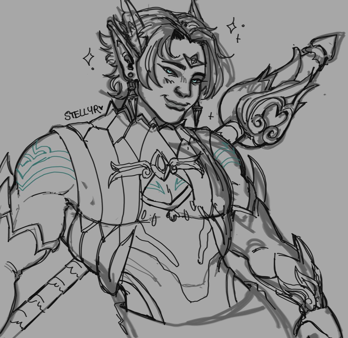 stell4r_art's tweet photo. WIP! I am quite fond of this new Wuyang skin...

#wuyang #overwatchfanart https://t.co/0aNWQV8X9r