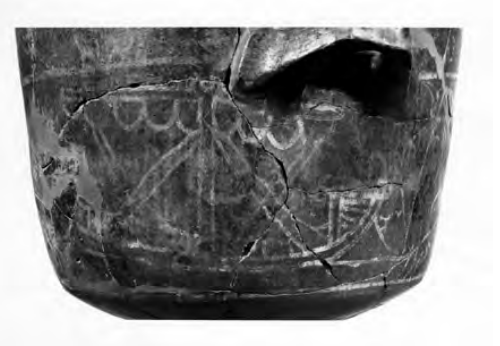 ahahistory2's tweet photo. Some early Etruscan depictions of ships dating to the 7th century BC:
A) A local pyxis, tomb n.1, San Paolo mound, Caere, c. 675-625 BC;
B) Another local pyxis, same location, c. 676-625 BC;
C) An urn from Veii, c. 700-650 BC;
D) On an oinochoe from Tarquinia, 700-675 BC. https://t.co/JhkQvPBhHw