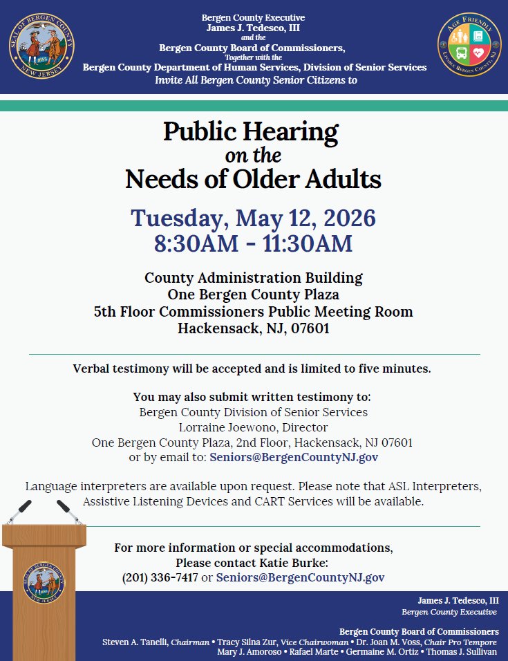 Bergen County Department of Human Services, Division of Senior Services Public Hearing on the Needs of Older Adults
edgewaternj.org/DocumentCenter…
