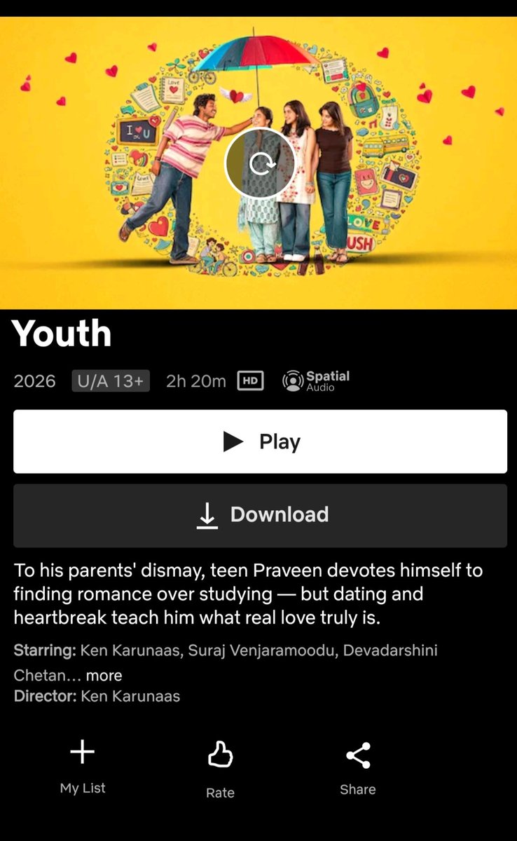 ChandruReviews's tweet image. #Blockbuster #youth now streaming on @Netflix_INSouth 
@KenKarunaas 🎬 
@gvprakash  🥁
#KenInYouth