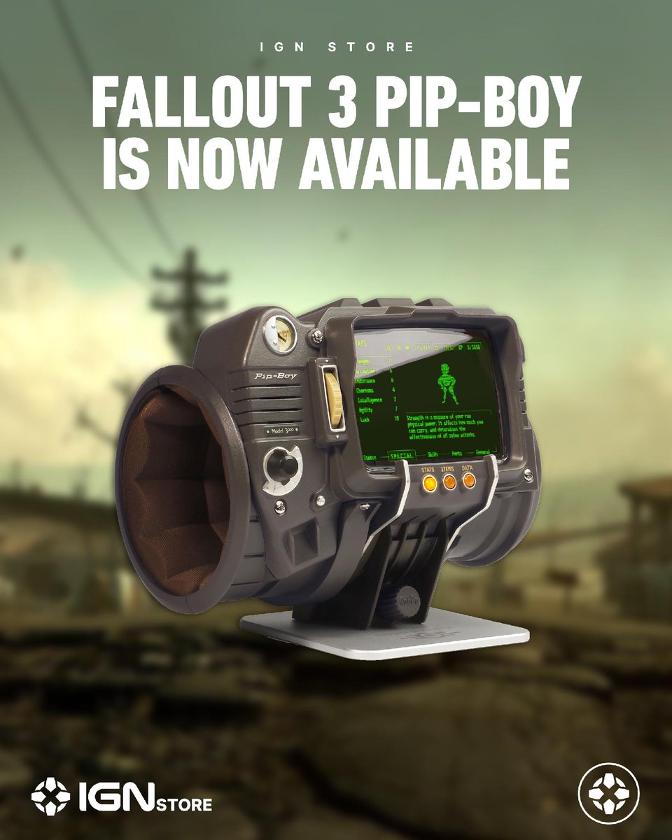 IGN's tweet photo. The first ever fully functional, supremely accurate, wearable 1:1 replica of the Pip-Boy 3000 as used in Fallout 3 and Fallout New Vegas.

Preorder now on the @IGNStore: https://t.co/fGRK5WHcT4 https://t.co/tAc55cJYFy