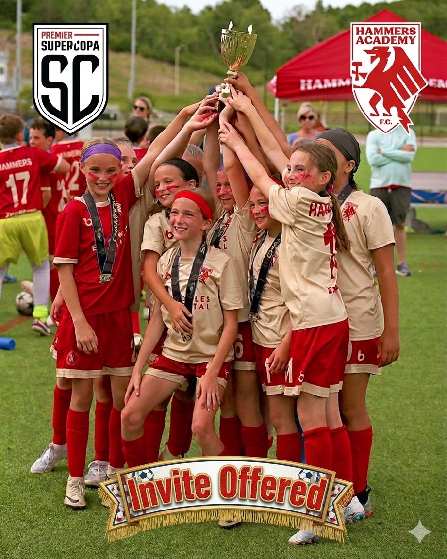 PhysEdOPE's tweet image. Congratulations to the Hammers Academy 2015 Elite Girls on getting invited to play in the 2026 Nike SuperCopa in Lakewood Ranch, FL!

Proud of my daughter &amp;amp; her teammates for getting this recognition!  #HamFam #SmallClub #PlayerDevelopment #Kansas

@KSYouthSoccer 
@TheSuperCopa