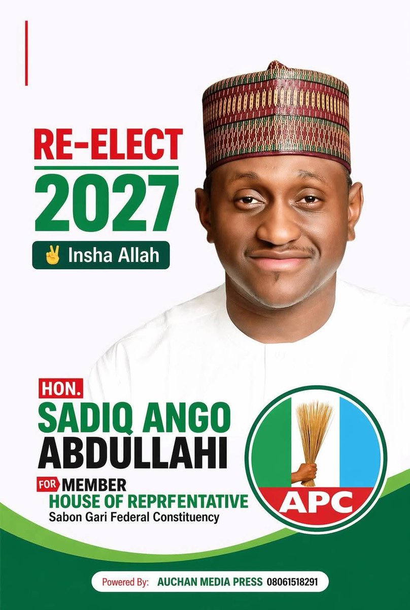 Abdullahigoslow's tweet photo. This is my member Hon @sadiqango representing my LG, at the federal level

The best HoR member that Sabon Gari LG ever produced, we joined APC because of him for a better Sabon Gari LG and kaduna state at large

@officialABAT 2X✅
@ubasanius 2X✅
@ango_sadiq  2X✅

SIG MEDIA TEAM https://t.co/IivJw6MUQg
