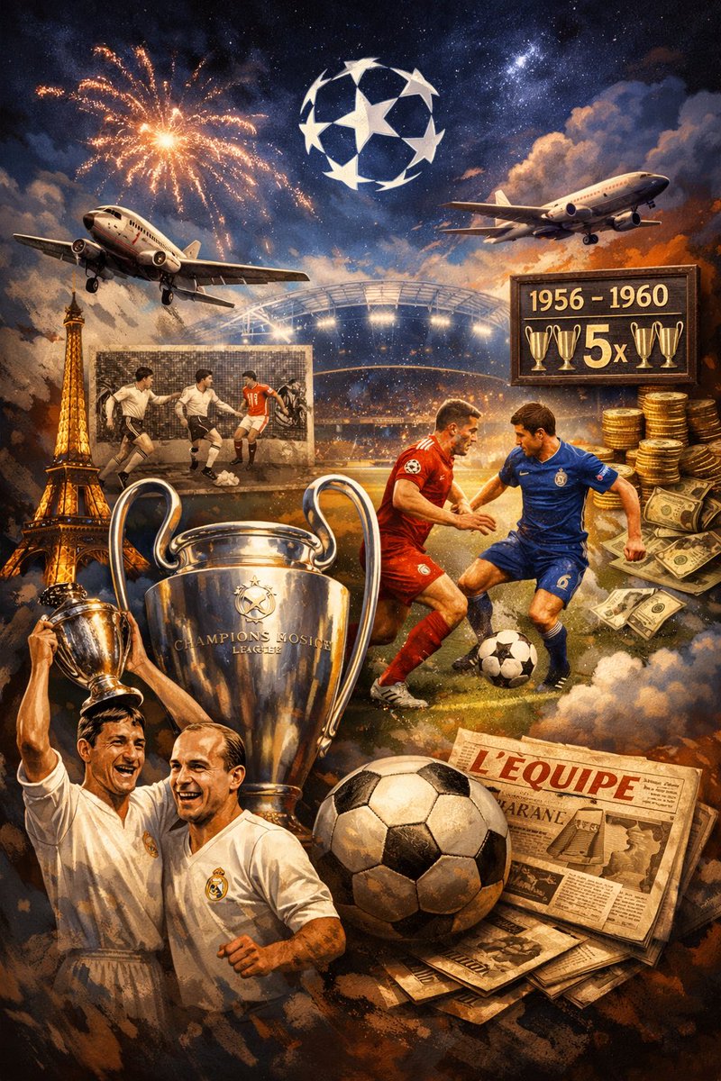 bs_ugg's tweet photo. 🔥 CHAMPIONS LEAGUE NIGHT – BUT DO YOU KNOW HOW IT ALL STARTED?

Before the lights, the anthem, and the global hype… it all began with a simple idea 💡

📅 1955 – the birth of what we now call the UEFA Champions League.
Back then, it was known as the European Cup, created by journalists from L’Équipe who wanted to answer one question:
👉 Who is the best club in Europe?

⚽ First season (1955/56) – only 16 teams, no massive TV deals, no global audience… just pure football.
🏆 The first-ever winner? Real Madrid.
They defeated Stade de Reims 4–3 in a dramatic final in Paris.

And that’s where history turned into legend…
Real Madrid didn’t just win once - they dominated the early years by winning the first FIVE editions in a row (1956–1960) 🤯

⸻

💡 COOL FACTS YOU PROBABLY DIDN’T KNOW:
🇬🇧 Some English clubs initially refused to join - they thought domestic leagues mattered more.
🌍 Over time, the competition became the most prestigious club tournament in the world.
🔄 1992 – massive transformation: new name (Champions League), group stages introduced, and the modern era begins.
👑 Real Madrid still holds the record with 15 titles.

⸻

🎯 WHY IS THE CHAMPIONS LEAGUE SO SPECIAL?
Because it’s more than football:
➡️ legendary clashes between giants
➡️ underdog stories that shock the world
➡️ unforgettable moments that live forever

⸻

💬 LET’S TALK:
👉 What’s the most memorable Champions League match you’ve ever watched?
👉 And do you think tonight we’ll witness something historic?

One thing is certain…
This competition never stops writing new stories. ⚽🔥