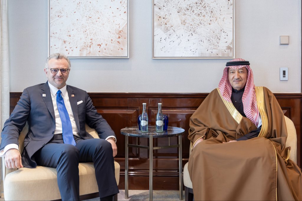 KSAmofaEN's tweet image. #Berlin | Vice Minister of Foreign Affairs H.E. @W_Elkhereiji met with U.S. Senior Advisor for Arab and African Affairs Massad Boulos on the sidelines of #SudanConference.