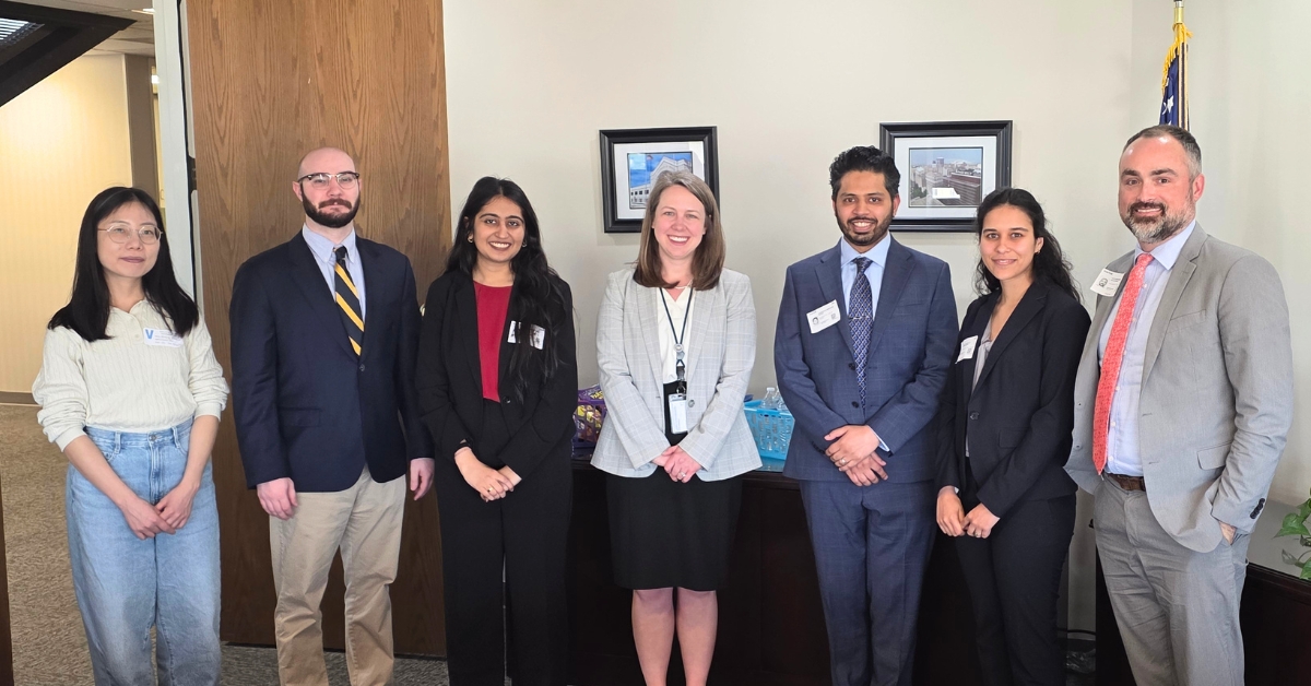 URLawSchool's tweet photo. Happy Tax Day! Yesterday, the Virginia Commissioner of Taxation, Kristin Collins, L'08, hosted Prof. Holderness' State and Local Taxation class for mock oral arguments on a tax case and then a visit with members of the Virginia Department of Taxation. https://t.co/tas2F2lFXF