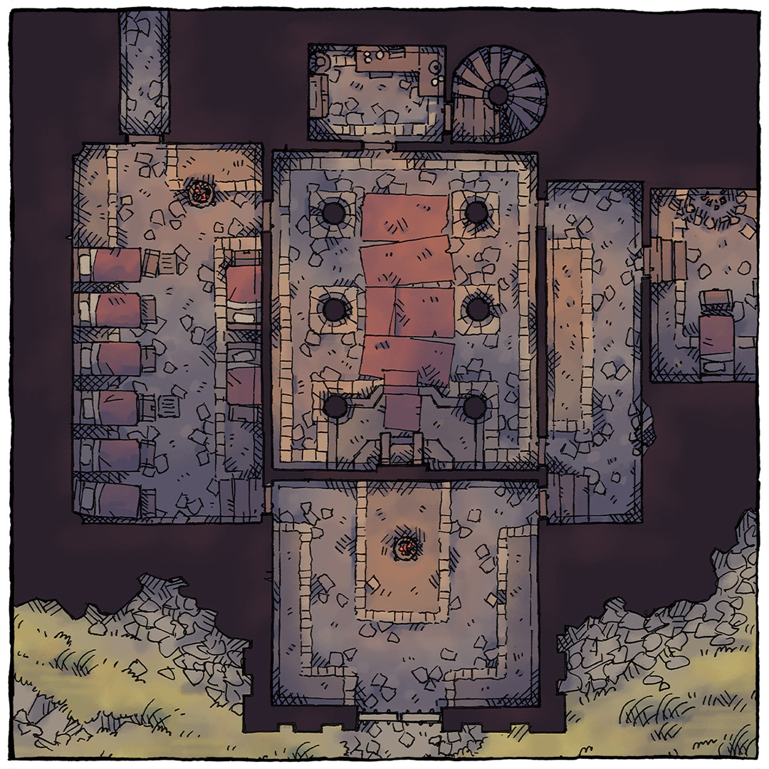 2minutetabletop's tweet image. This map is of a dwarven outpost burrowed beneath a hill. What sort of encounter could you see taking place here? Defensive? Offensive? Something else..?

Download the Dwarven Outpost 2minutetabletop.com/product/dwarve…

#dnd #dnd5e #ttrpg #dungeonsanddragons #maps