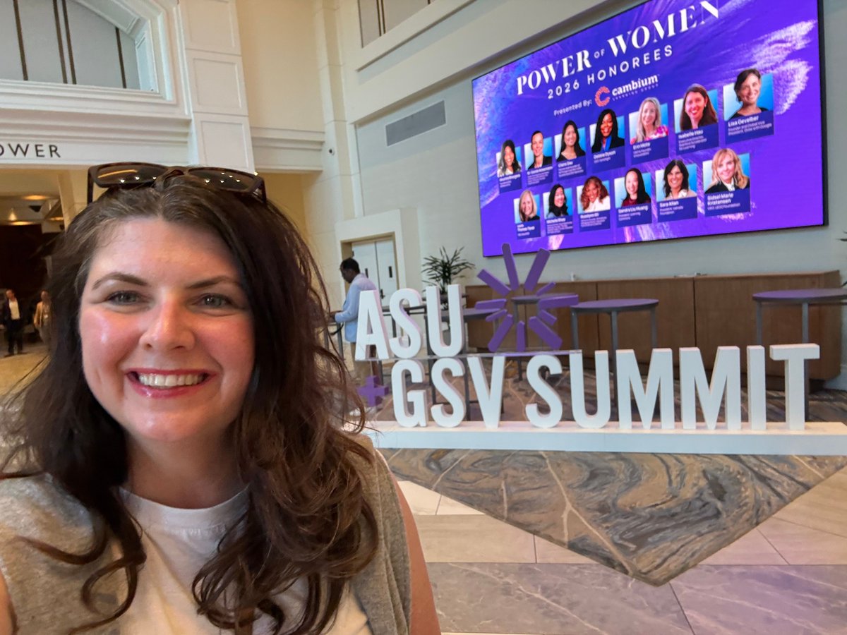 LarsonPR's tweet photo. The @asugsvsummit concludes today!

Our own @MissMurtagh is checking in from this year’s summit in San Diego, where she and @garylarson07 have caught up with some of our partners in person and connected with leading minds around digital learning and workforce skills. #ASUGSV https://t.co/5IiFrmN0mm