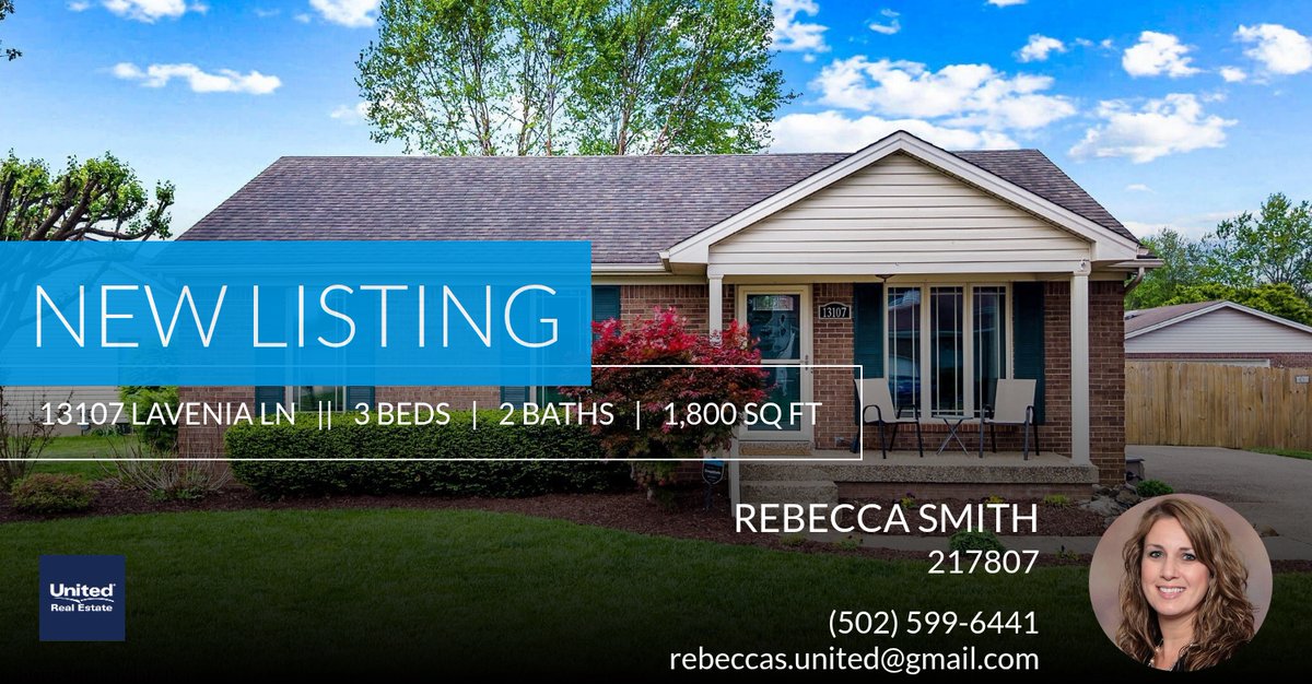 Rebecca0325's tweet photo. 📍 New Listing 📍 Take a look at this fantastic new property that just hit the market located at 13107 Lavenia Ln in Louisville. Reach out here or at (502) 599-6441 for more information

Rebecca Smith, Realtor
United Real Estat... https://t.co/imVFxvj0GQ https://t.co/h2DKzTmQPx