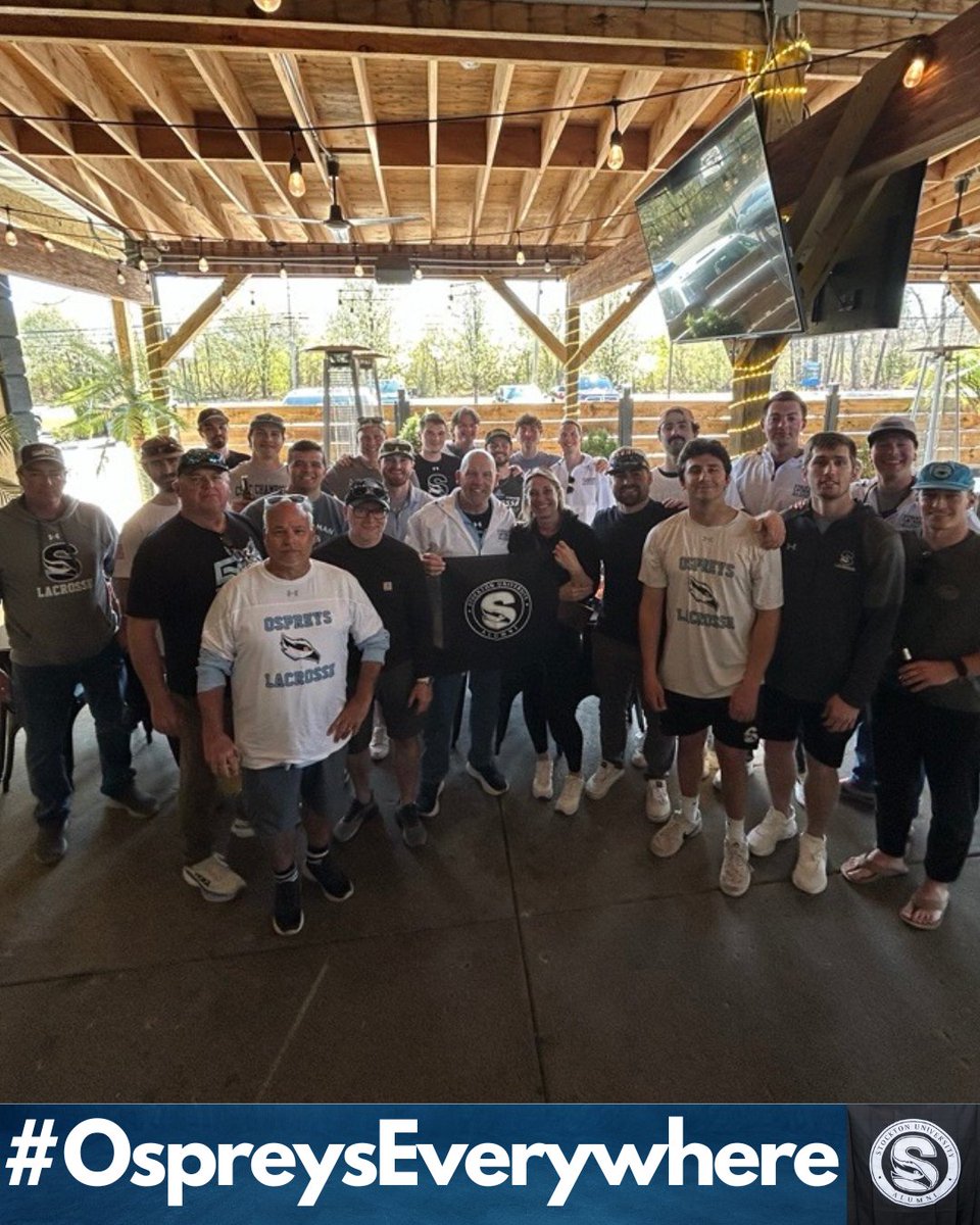 Men's Lacrosse alumni reunited on Saturday for a trip down memory lane and a match highlighting friendly competition across generations 🥍 #OspreysEverywhere

Have a photo with your alumni bandana? Share it with us: stockton.qualtrics.com/jfe/form/SV_6Q…