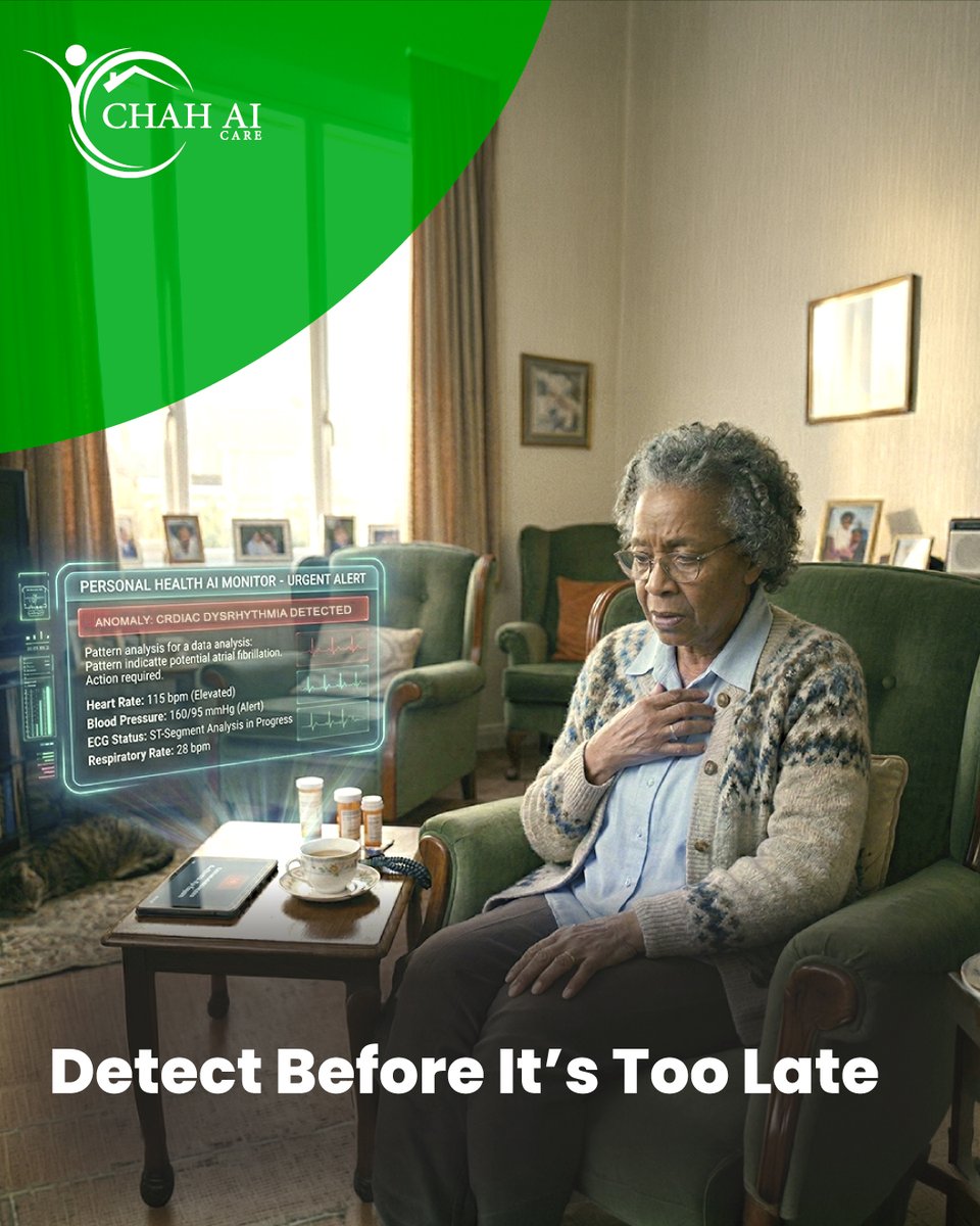 CHAHVisionAI's tweet photo. CHAH’s smart system listens to subtle health signals so care teams can notice changes early and act with confidence. https://t.co/NYUApmc1ef

#PredictiveCare #HomeHealth #SmartHealth #HealthTech #DigitalHealth #RemoteMonitoring https://t.co/cNovvfRNb0