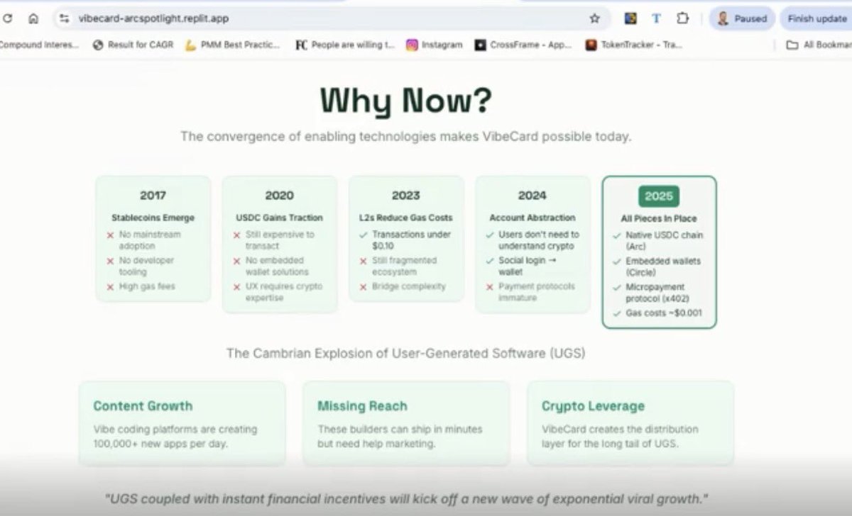 7505 VIEWERS ON THE JUST CONCLUDED ARC HOUSE EVENT

“Building the Agentic Economy on Arc: VibeCard - Viral USDC Rewards + Multi‑Recipient Micropayments” 

in case you missed out, it was an amazing session with PETE BUDLONG and SAM SEALEY <a href="/samconnerone/">Sam | Circle and Arc Community</a> where pete talks about