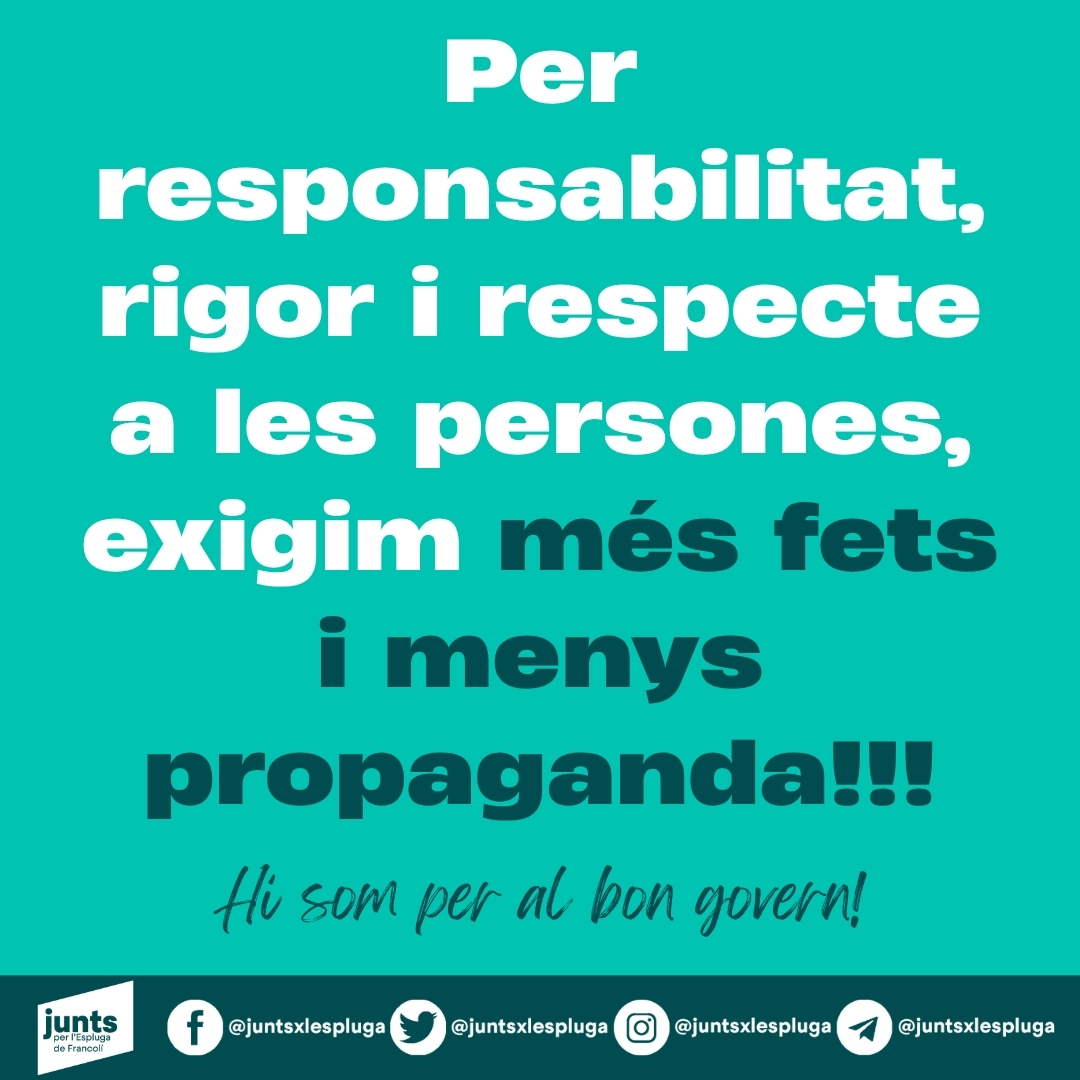 juntsxlespluga's tweet photo. Els temes socials no són titulars: són persones. I avui, Càritas continua sense un espai digne.
𝐂𝐚𝐥𝐞𝐧 𝐦𝐞́𝐬 𝐟𝐞𝐭𝐬 𝐢 𝐦𝐞𝐧𝐲𝐬 𝐩𝐫𝐨𝐩𝐚𝐠𝐚𝐧𝐝𝐚.
#esplugadefrancoli #JuntsxlEspluga #Espluga2027 #JuntsxCat #FemhoJunts https://t.co/R9t9vuvB7h