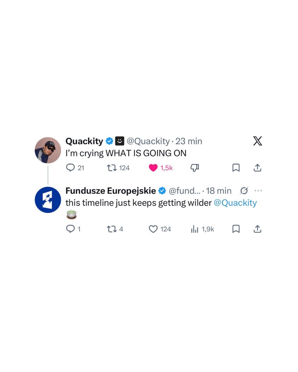 <a href="/graf_irl/">Rysiu 🇵🇱</a> wpadł dzisiaj do nas na herbatkę, i to z Pepino 🪨🍵

w agendzie:
- dofinansowanie pociągów do Płocka (negocjacje z Pepino toczą się)
- szybka rundka w geoguessr (czy są z nami Głubczyce?)
- oficjalne przekazanie tabliczki unijnej (#QSMP mentioned)

crafting historii na