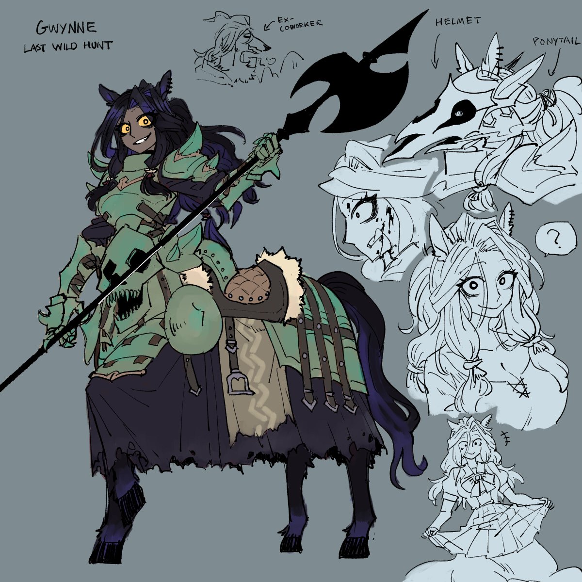 (oc)
gwynne, last of the wild hunt. has not blinked for one thousand years