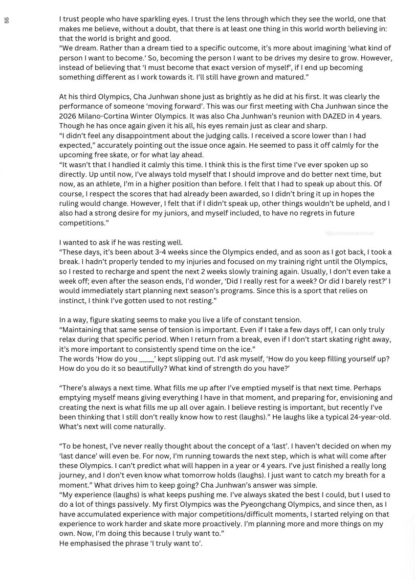 junhwansarchive's tweet photo. Cha Junhwan’s interview with DAZED Korea in the 2026 Summer Edition Issue in English! https://t.co/QQudozwGP2
