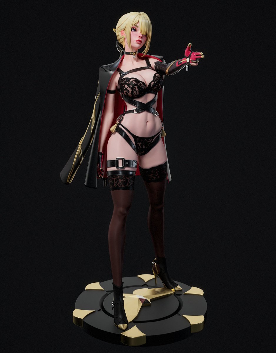 Anatolij_3D's tweet photo. Evelyn Chevalier more renders of the lingerie version https://t.co/b10ED8YINf