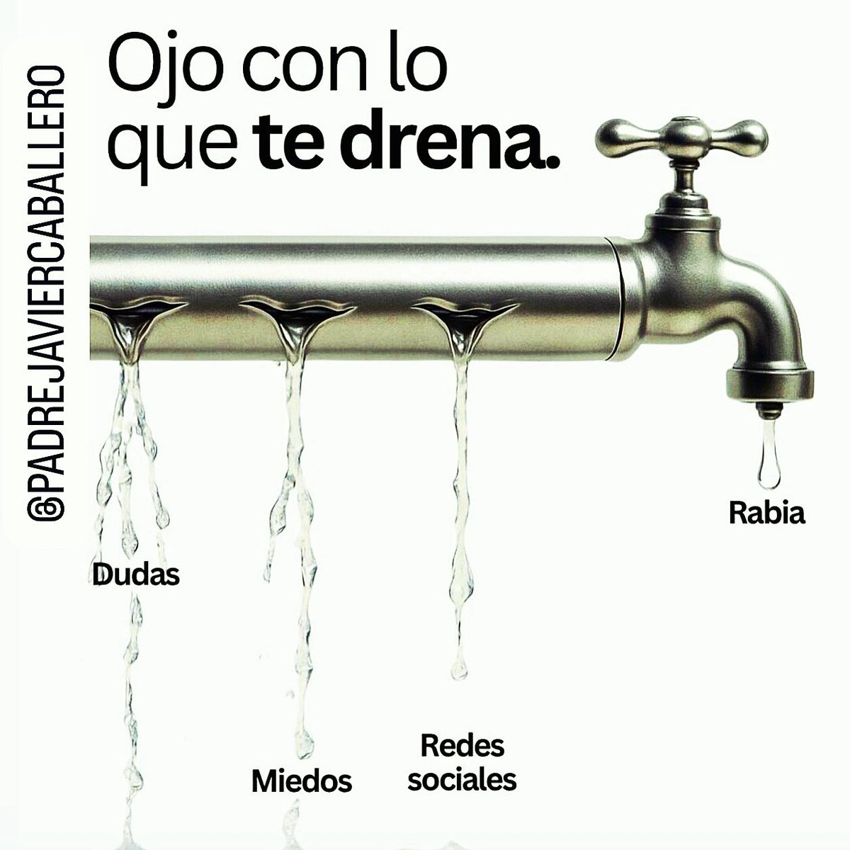 CaballeroPadre's tweet image. Cuida tu salud espiritual, mental, emocional y física. ¡Atención a posibles fugas! No te descuides. #SaludMental #SaludEmocional #Health #Salud