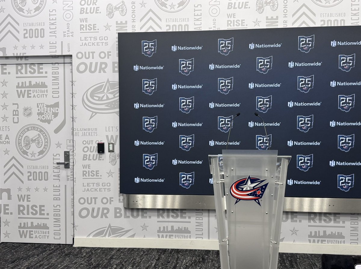 1stOhioBattery's tweet image. That door will be opening soon and we’ll hear from several of the #CBJ. 

Obviously expect to hear some feedback of last night’s comments from Rick Bowness.