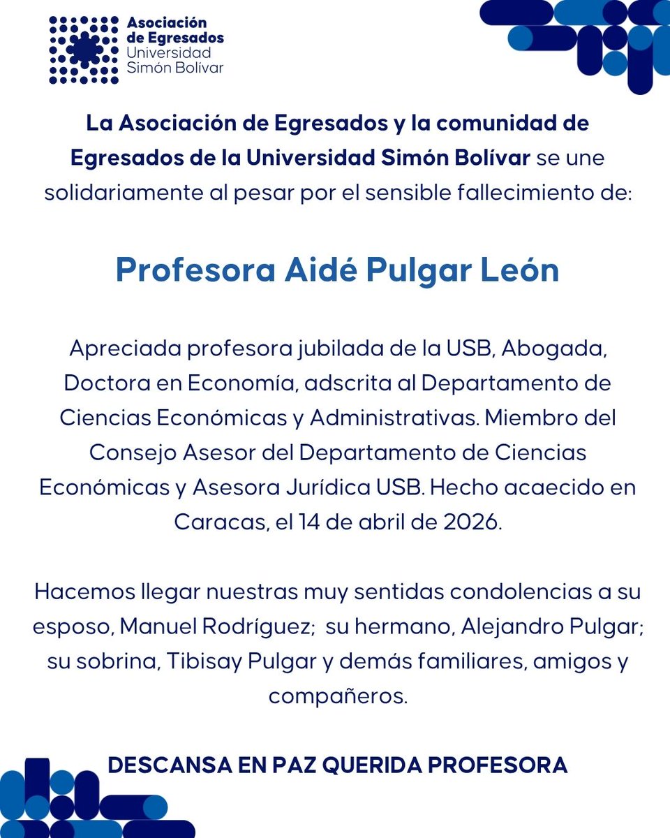 Asociación de Egresados de la USB tweet media