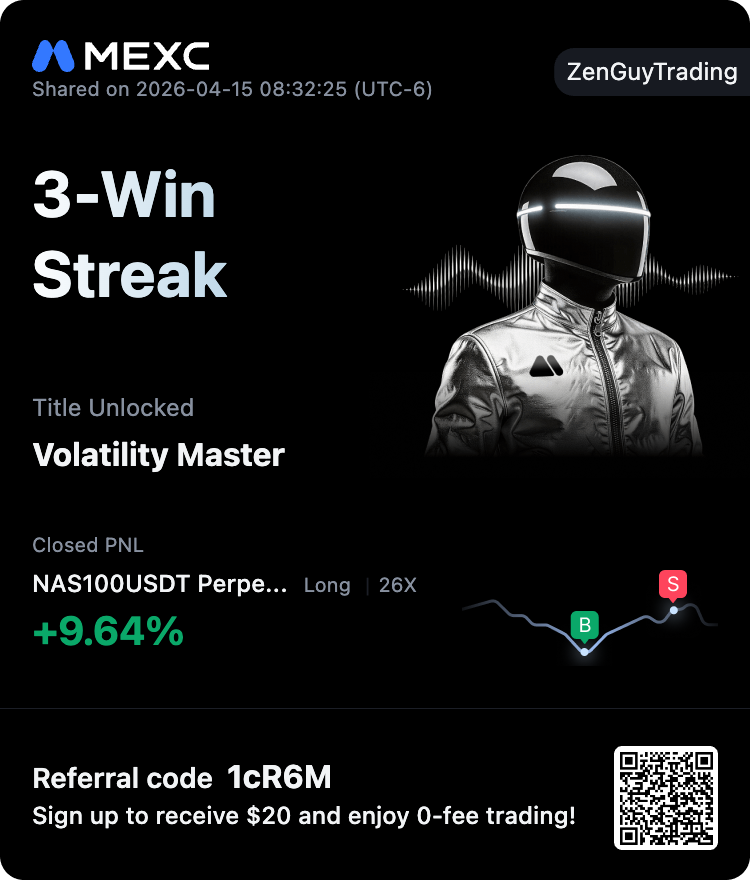 ZenMoneyTEAM's tweet photo. According to @MEXC I am a #VolatilityMaster and a successful #BottomHunter , this is all on the US100 #Nasdaq #Mexc https://t.co/WIyHylH7Np