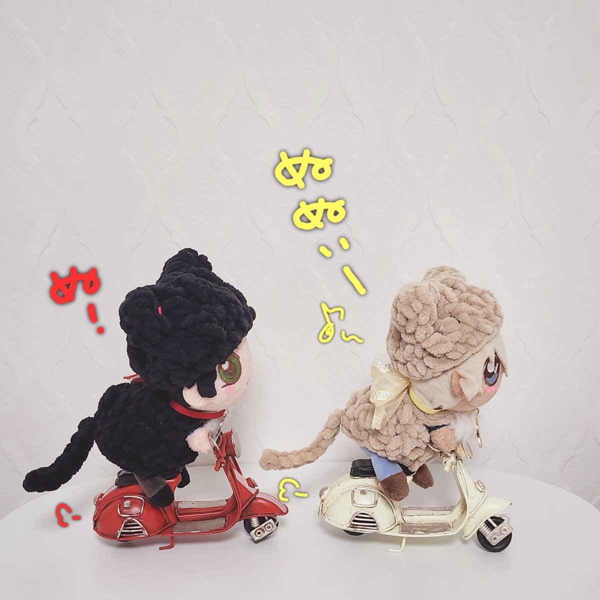 amiji_3's tweet photo. あむ｢あかぬーどっちがはやいかしょうぶするぬー♪｣
あか｢りょうかいだ！｣
あむ｢はぎのおねーさんのどらてくをさんこうにしてみるぬ🪽｣
あか｢ぬ⁉️あむぬーくんもかぜのめがみだったのか！｣

あむぬーちゃんに羽が！！😆💕 https://t.co/SHbgwW7ROR
