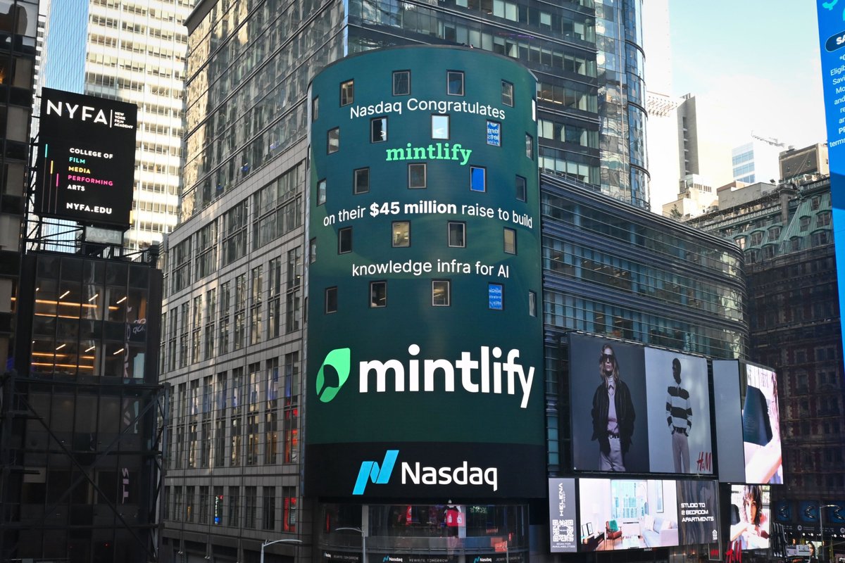 pronounsuponly's tweet photo. "...if an AI agent needs to understand your company, your product, or how anything in your organization works, that information should be accurate, structured, and available. That's the infrastructure @mintlify's building." https://t.co/jht1ZrKfi3