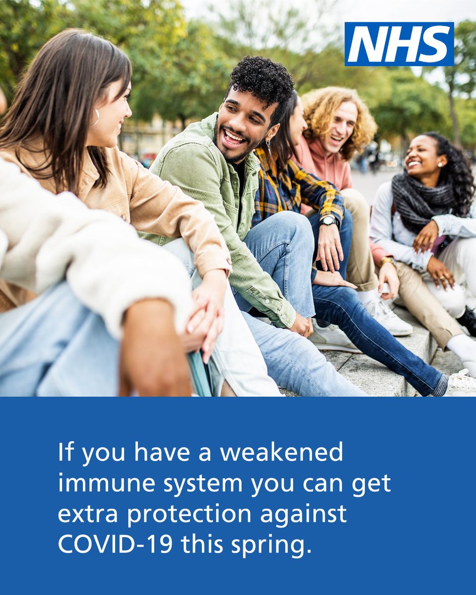 NHSBSWICB's tweet image. Even as we go into spring, COVID-19 can be very dangerous for people with a weakened immune 
system. Book to top up your protection at nhs.uk/book-covid

#KeepStrong #StayWellBSW