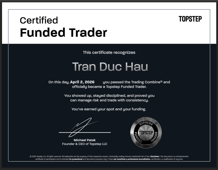 TranHau304's tweet photo. Passed 2 trading combine accounts of Topstep today! 
#daytrader, #consistenttrader https://t.co/oKpkgOtiVx