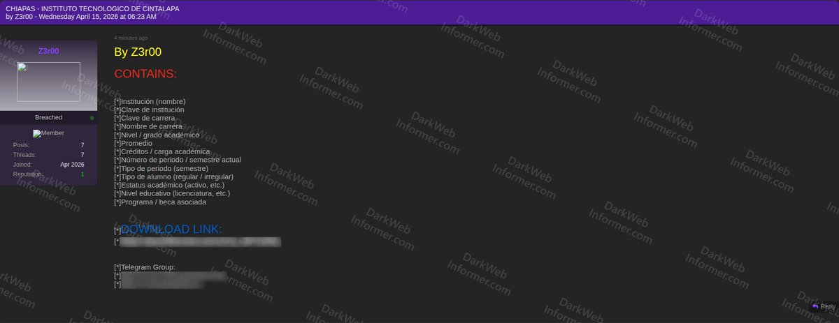 Dark Web Informer tweet media