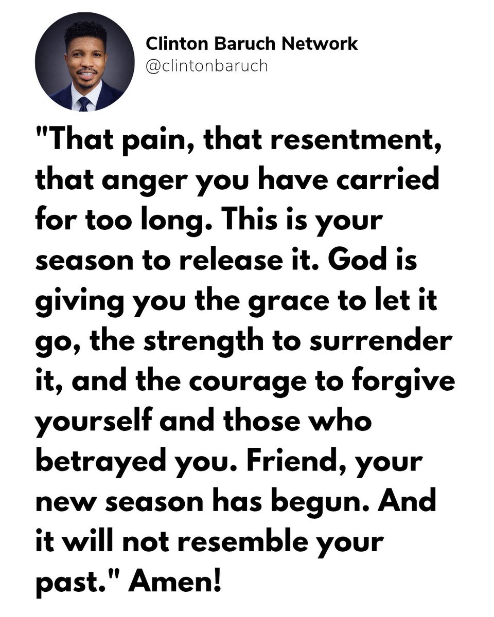 ClintonBaruch's tweet photo. Receive the grace to let it go. https://t.co/3qwYFSOoh8