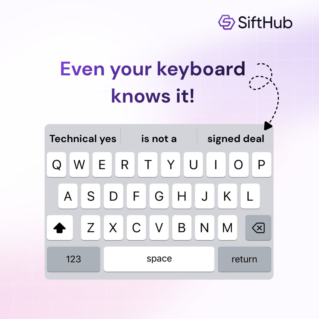 sifthubhq's tweet photo. A technical yes feels like progress.

So why does the deal still slip?

The POC worked. The demo landed. And somehow, you're still stuck in a follow-up loop, re-explaining things that were already decided.

Marco, Timo, and the team at @parloa_ai have lived this. And they're going to talk about it.

Join @Neil_Parekh for 'The POC Hangover' on 29th April at 3 PM BST/ 7:30 PM IST, a virtual session for SEs who are tired of winning the room and losing the quarter.

Spots are limited.

🔗 Link in thread to register before it fills up.

P.S: Can't join live? Register, and we'll send you the recording!
