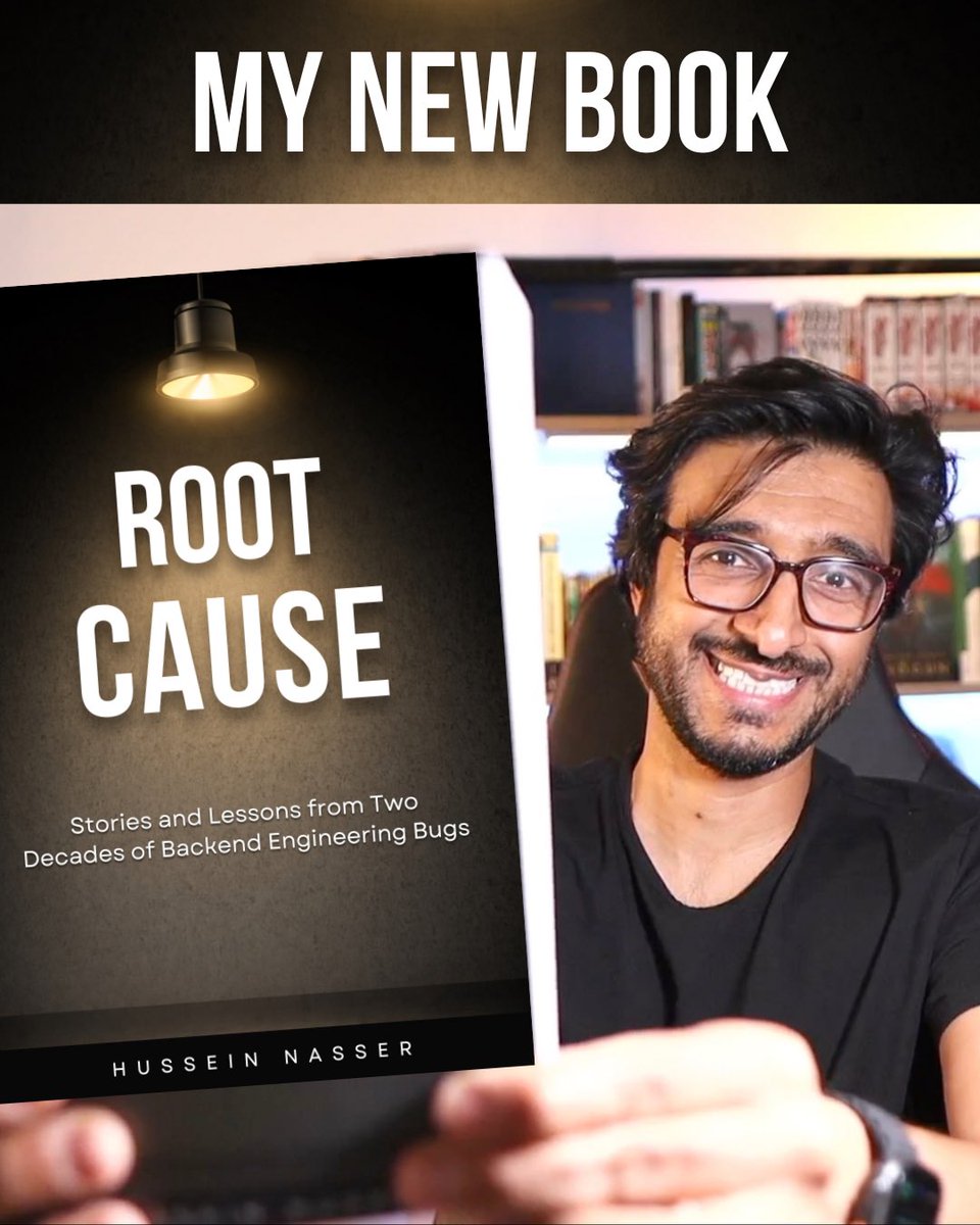 hnasr's tweet photo. I wrote a new book that has been in the works for years. It is called Root Cause, and it is for those who enjoy the art of backend engineering.

Early in my career, 20 years ago, I built backend and database applications without fully grasping their inner mechanics. Performance issues, race conditions, bugs, and even data corruption often left me lost.

Since that day, I resolved to truly understand how systems work. From networking protocols and intermediary proxies to backend services and various database engines. I made it a habit to follow every request on its journey through the dark alleys of the network, down to the bowels of the database engine, meanwhile interacting with various kernel data structures in the process at every hop, and back.

I became obsessed with understanding what happens behind the scenes in software. Not just what breaks, and how but also why and what was the source of the bleed. 

Root Cause is a collection of the most interesting bugs I encountered, ranging from performance bottlenecks and non-deterministic crashes to subtle data inconsistencies and incorrect results.

This book is for anyone curious about how production backend systems really behave under pressure, and how to debug them when they don’t. Even when you don’t have access to the source code. 

Root cause consists of 15 chapters, each is a story about a backend bug, with investigation, diagrams, a section of a fundamental concept until the root cause is revealed.

Grab your copy here paperback or kindle ebook on amazon 

https://t.co/AgYMX4sWTQ