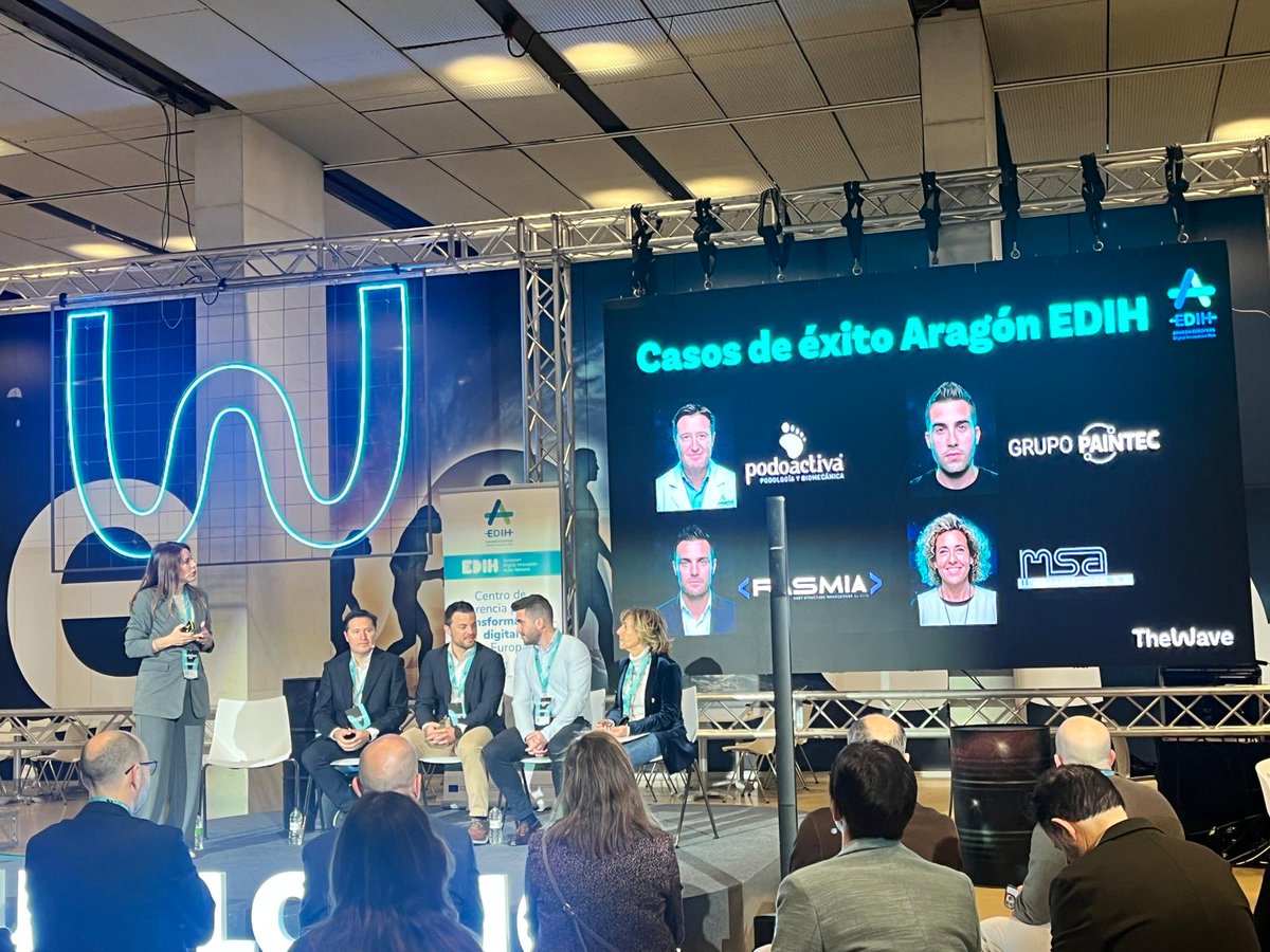 AragonDih's tweet photo. Nuestro desayuno networking en The Wave | Tech Congress 2026 ha sido un éxito de asistencia con 4 casos de éxito: @Podoactiva, @PaintecSL, Rasmia Tech y Mecanización, S.A. Muchas gracias por participar en nuestros programas de transferencia tecnológica y contarlos con nosotros🚀 https://t.co/5eAgk2ItV6